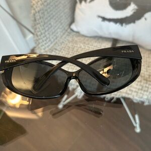 Prada wraparound sunglasses, black, good condition